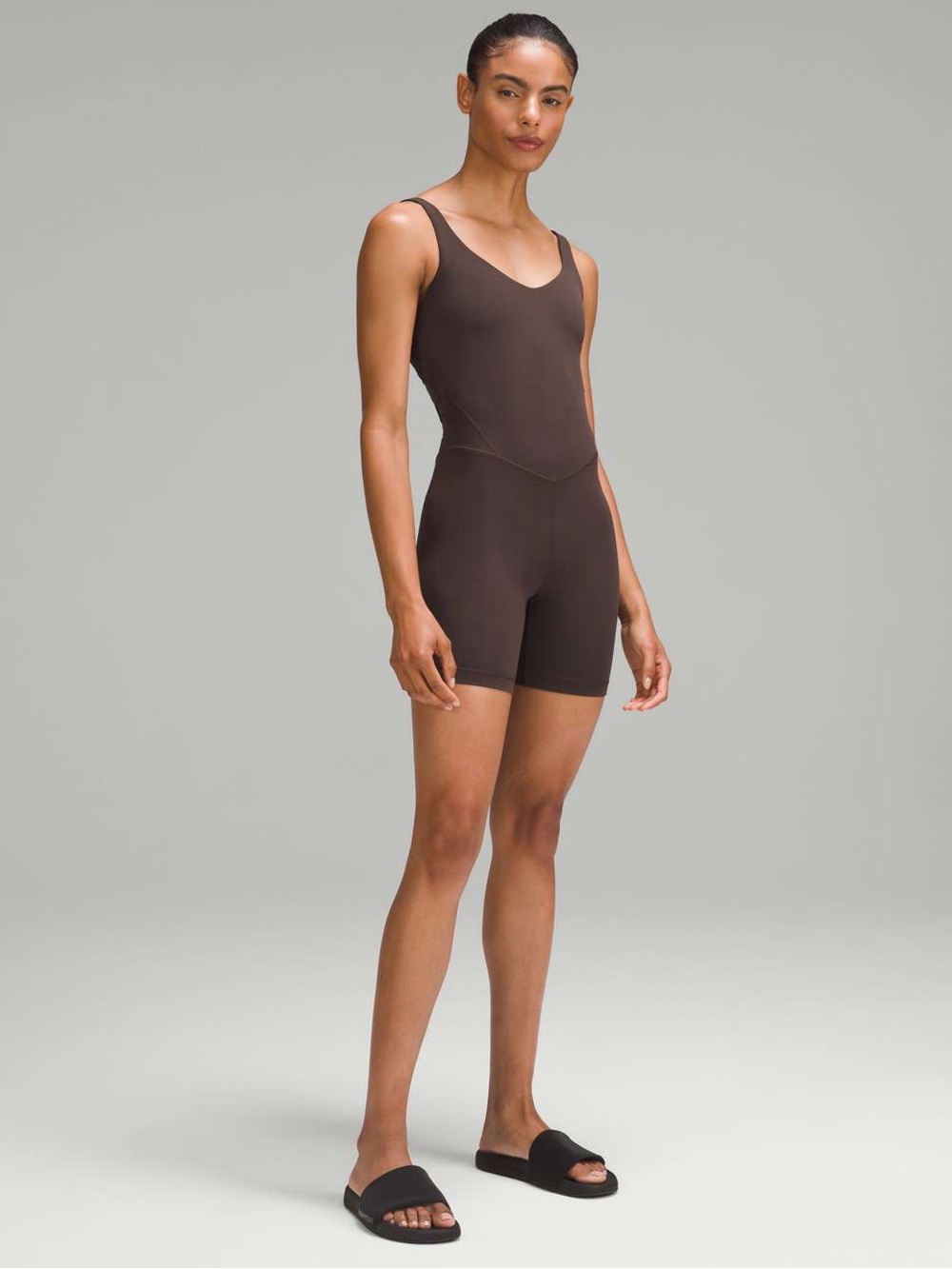 Lululemon Align Bodysuit 6” Espresso Brown Size 6 Built-In Bra